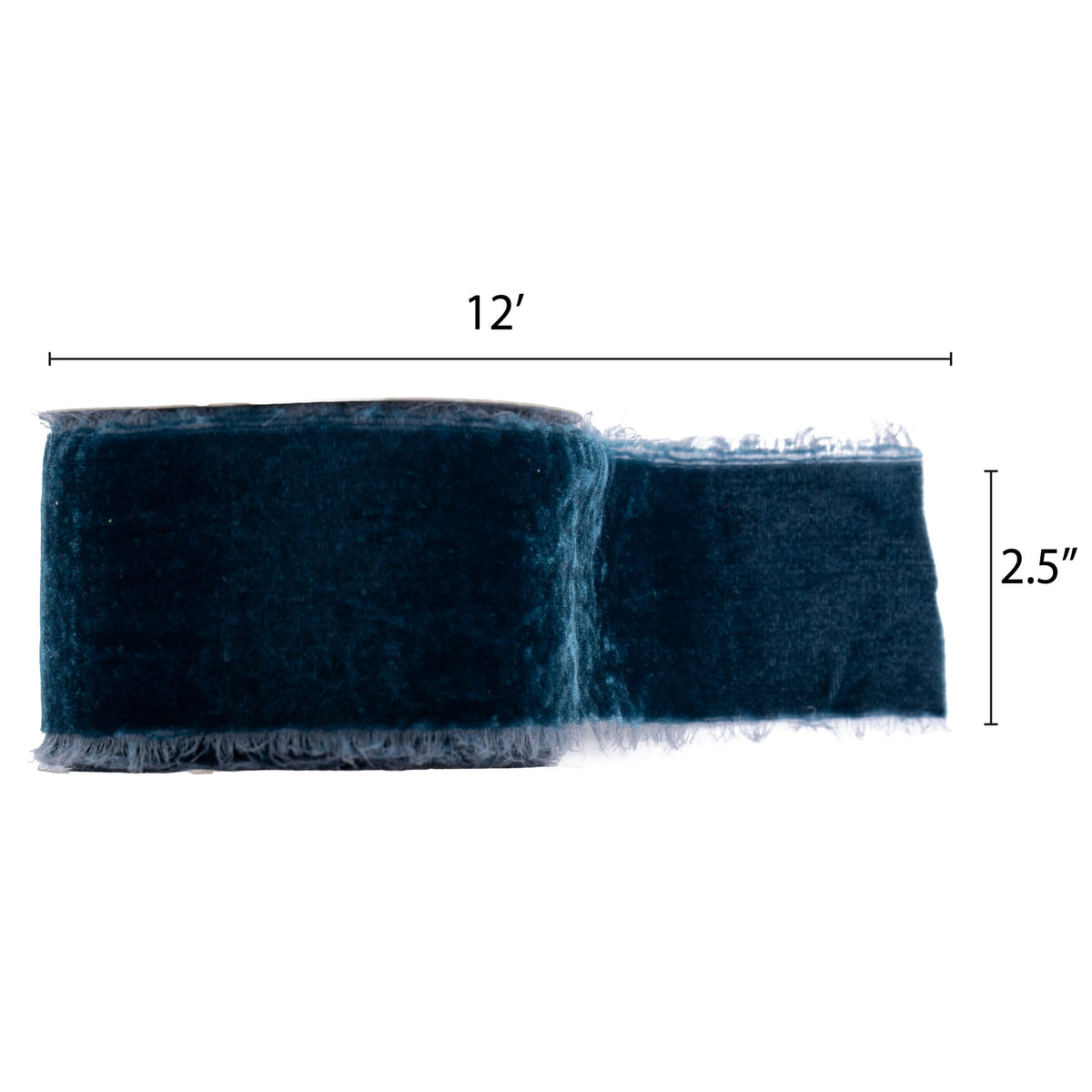 My Texas House Blue Velvet Christmas Ribbon, 2.5" x 12'