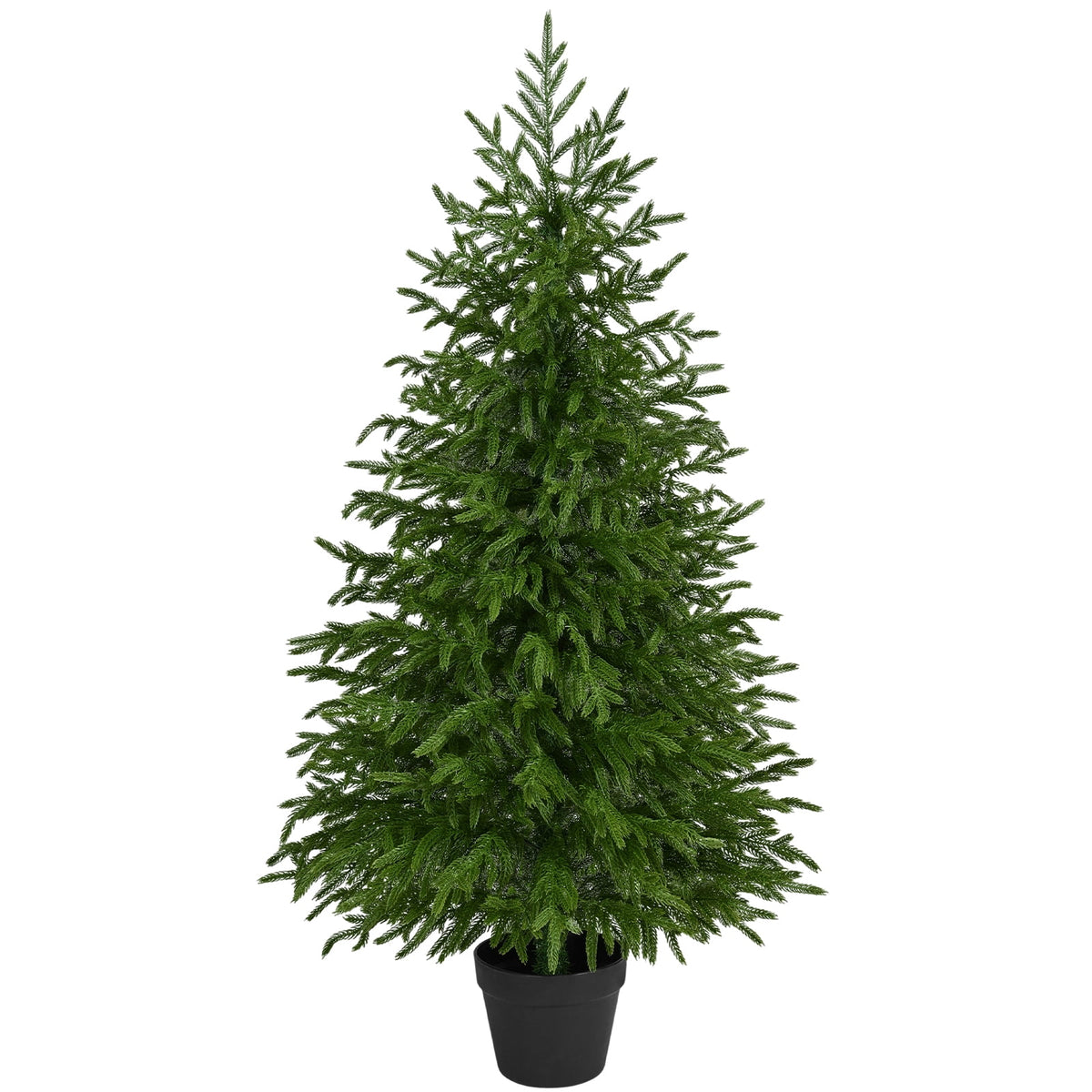 Yastouay 2FT Tabletop Christmas Tree Artificial Norfolk Pine Pre-Lit Xmas Tree with Lights for Front Porch Indoor Outdoor Christmas Decor