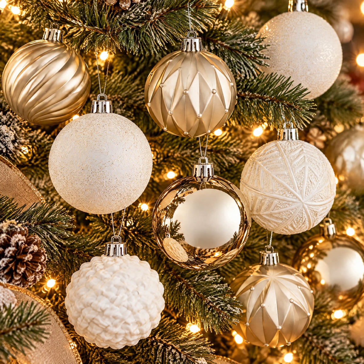 24-Count Red/Green/Gold Ball Shatterproof Christmas Ornaments, 2.8", by Holiday Time