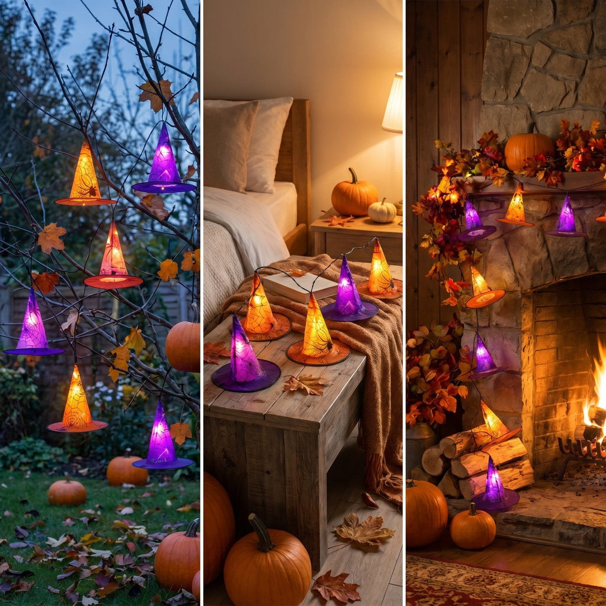 AZXY Halloween String Lights, Ghost Shaped White Halloween Lights, Indoor Outdoor Halloween Decor, Halloween Party Indoor Decor, Battery 5 FT Halloween Decorations, Stair Mantel Patio Halloween Decor
