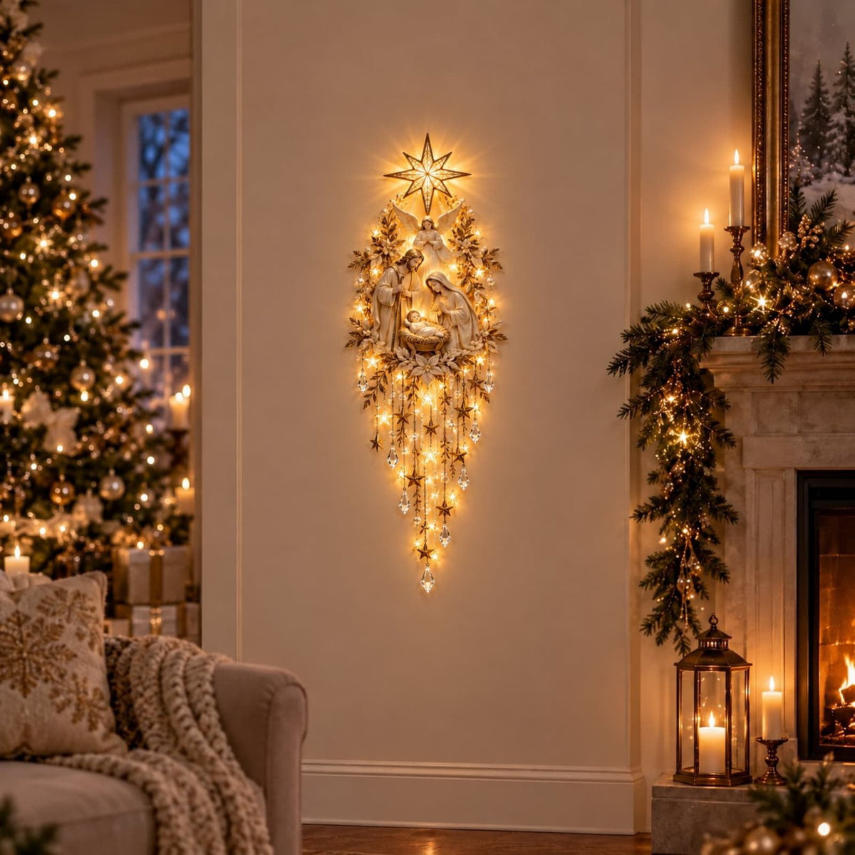 Snowman Magic Fountain, Flowing Snowflake LED Christmas Garden Light,Solar Power and Outdoor Garden Stake for Christmas Yard Decor