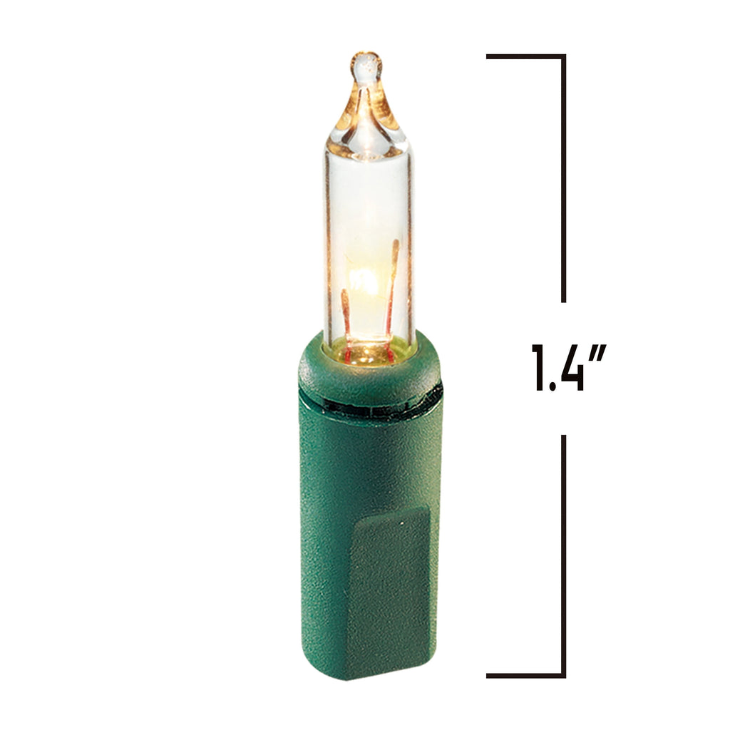 Indoor/Outdoor 100-Count Incandescent Mini Christmas String Lights, Clear, Green Wire, 19.5', by Holiday Time