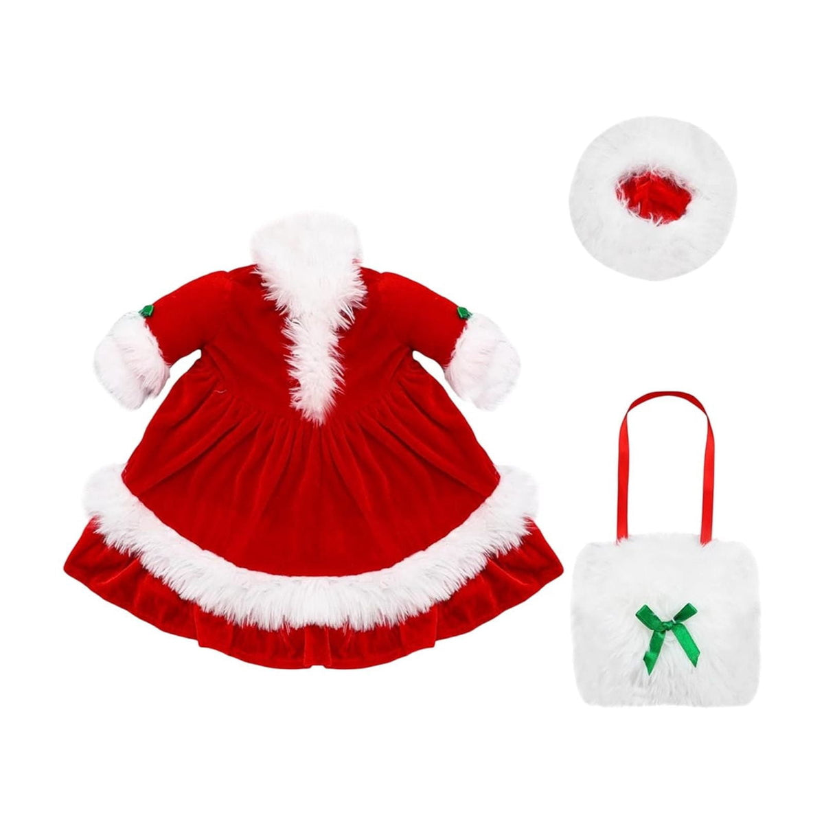 Aurorax Christmas Goose Clothes for Cement Goose Porch Goose 23"/17",Porch Goose Outfit 19 inch,Red Holiday Porch Goose Clothing Accessories for Garden Lawn Yard