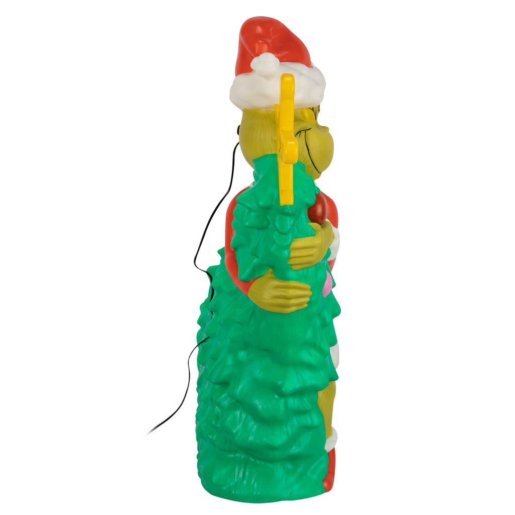 Christmas Blow Mold Grinch with Christmas Tree by Dr. Seuss Outdoor Decor, 32 in