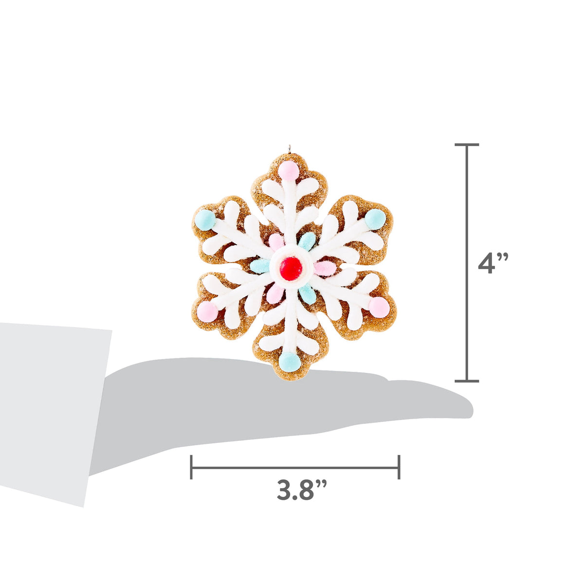 Multicolor Clay Dough Gingerbread Snowflake Christmas Ornament, 4", by Holiday Time