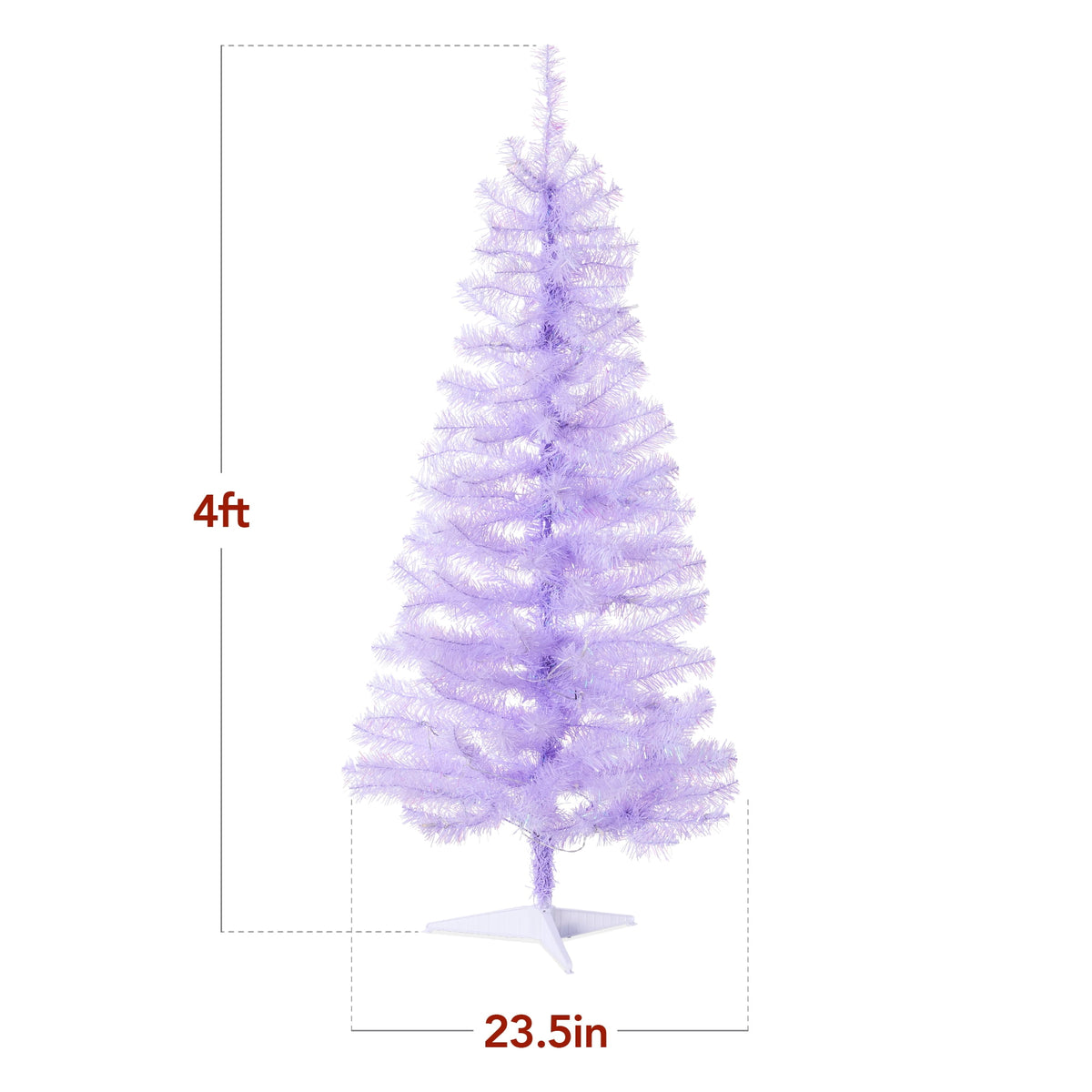 Best Choice Products 4ft Prelit Colored Christmas Tree, Artificial Tree Holiday Decor w/ 70 LED Lights - Baby Blue Tinsel