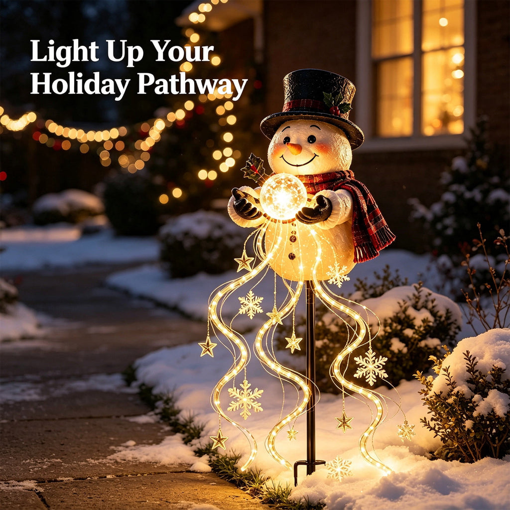 Christmas Decorations Outdoor, Snowman Yard Stake Lights, Garden Lawn Patio Holiday Decor
