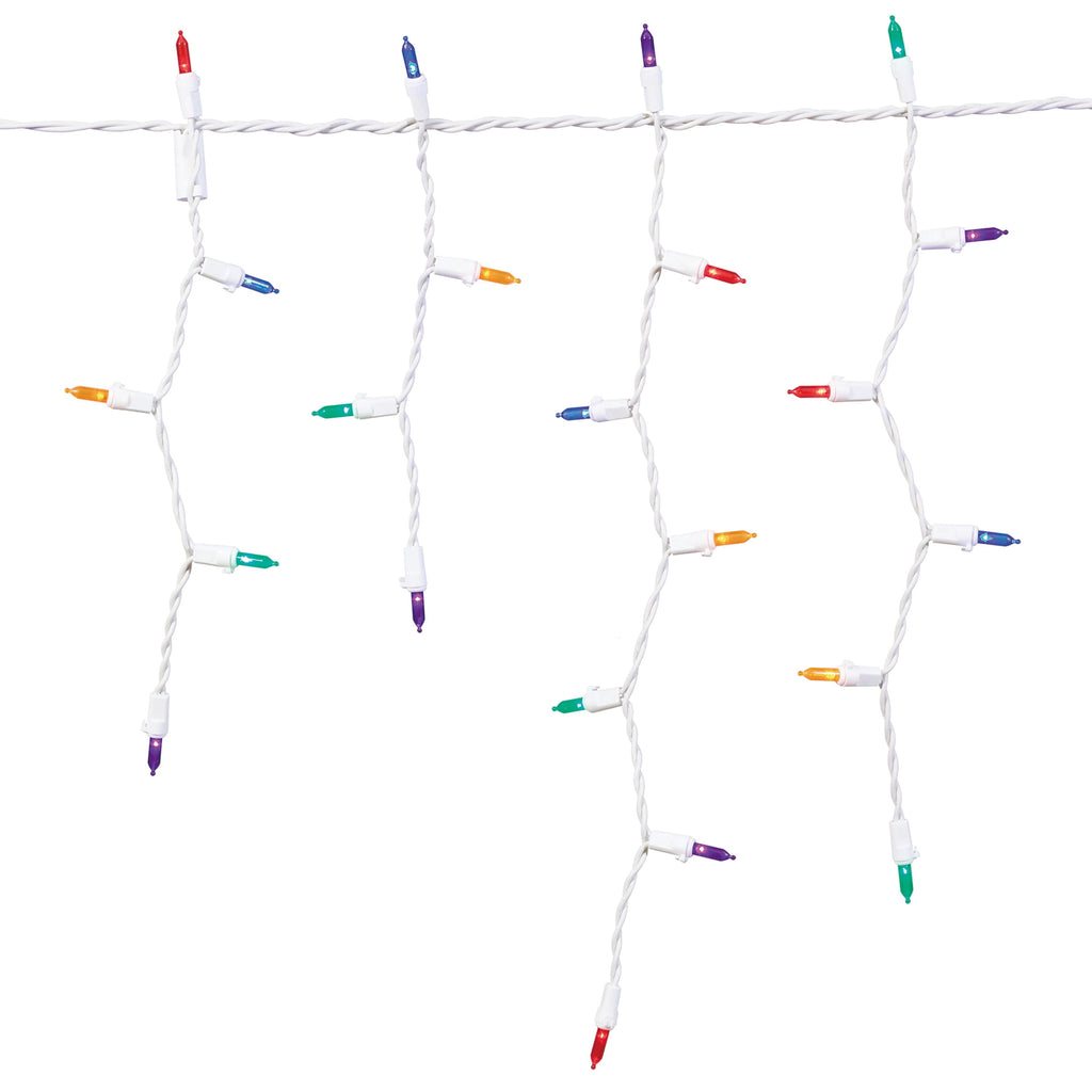 Indoor/Outdoor 300-Count LED Christmas Icicle Lights, Warm White, White Wire, 18', by Holiday Time