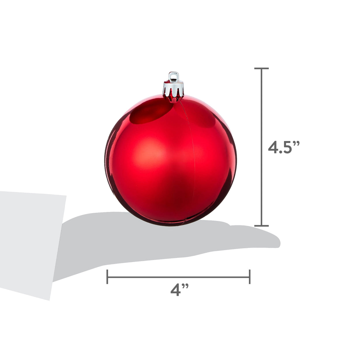 8-Count Champagne and White Ball Shatterproof Christmas Ornaments, 4.5", by Holiday Time