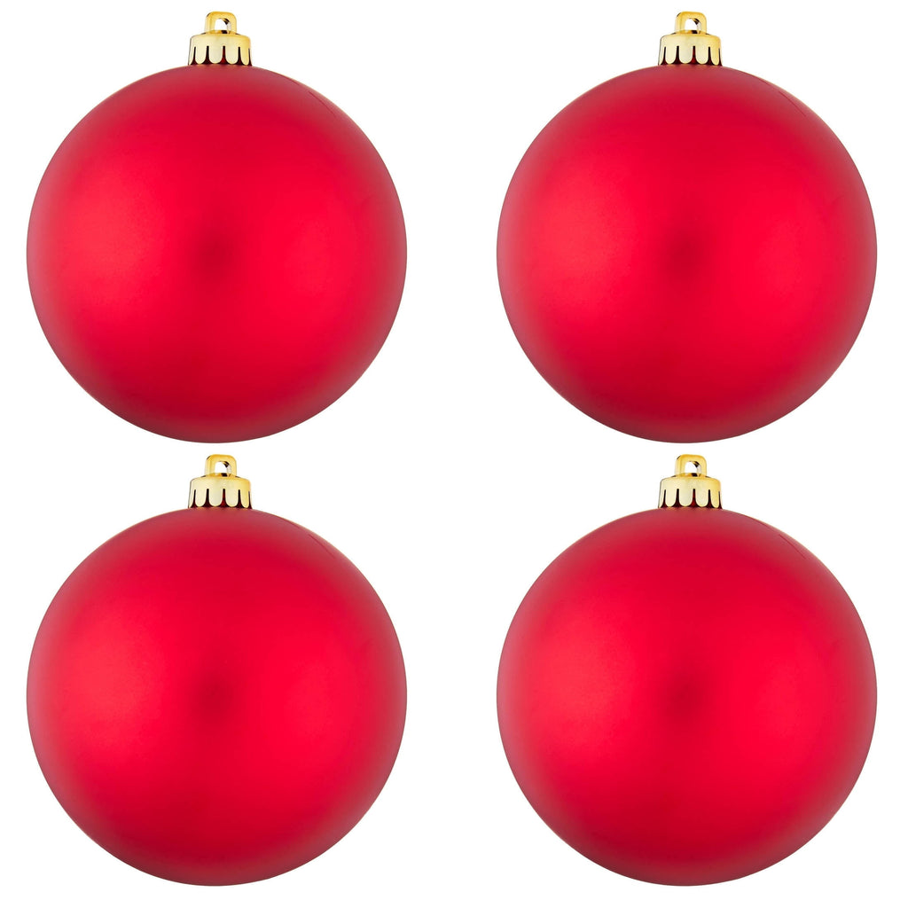4-Count Champagne and Cream Ball Shatterproof Christmas Ornaments, 6", by Holiday Time
