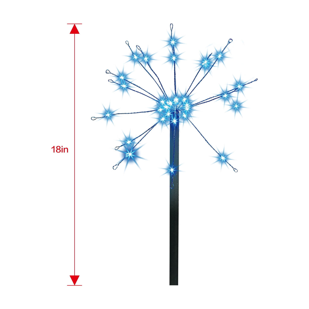 Outdoor Solar-Powered LED 8-Function Starburst Christmas Pathway Lights, Cool White, Set of 3, by Holiday Time