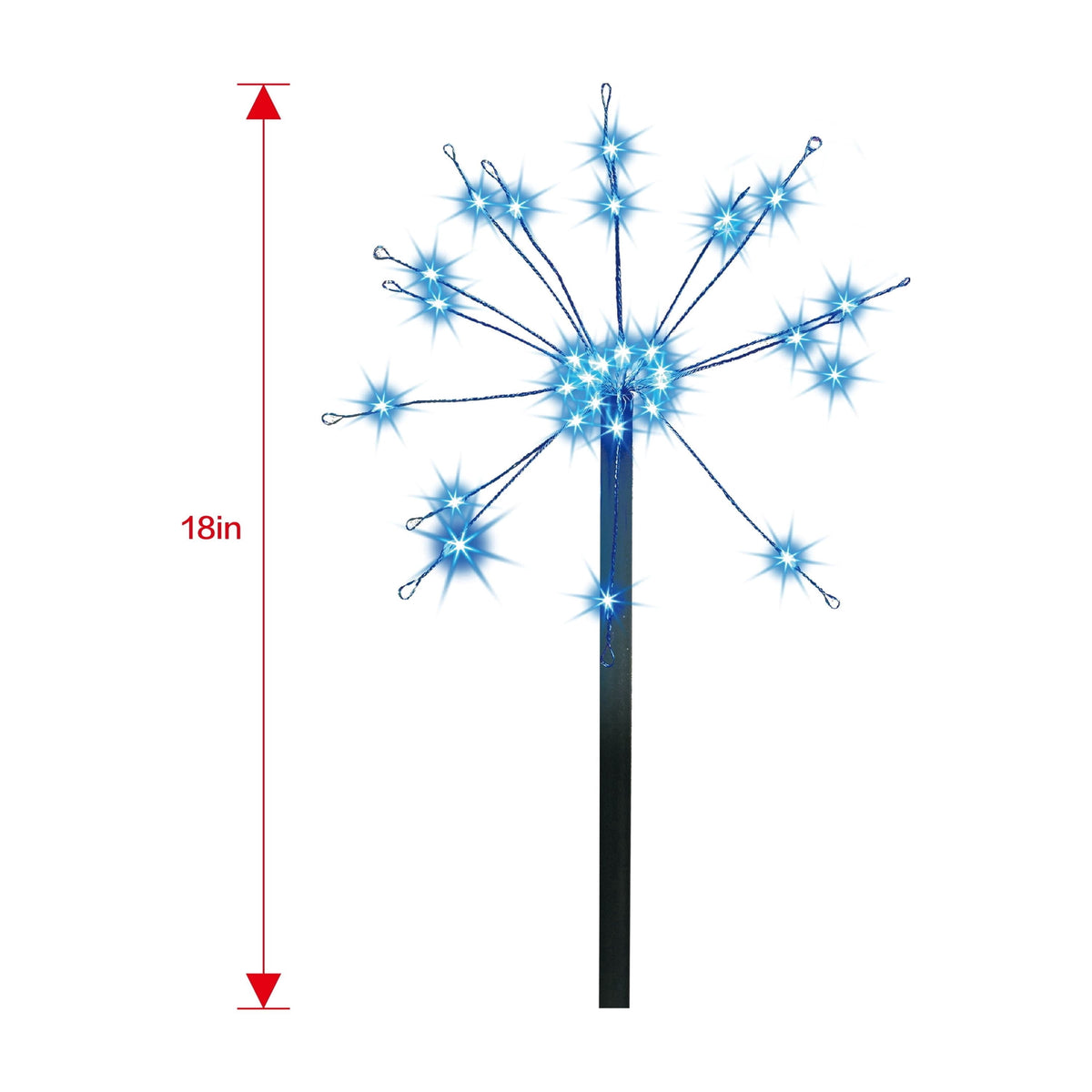 Outdoor Solar-Powered LED 8-Function Starburst Christmas Pathway Lights, Cool White, Set of 3, by Holiday Time