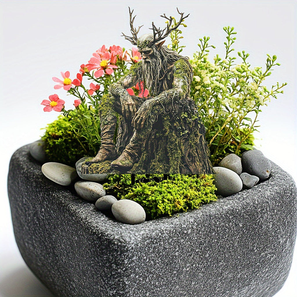Nkmbld Clearance & Promo! Garden Ornaments, Garden Sculpture Acrylic Potted Plants and Courtyard Decorative Floor Tiles, Housewarming Ornament for Patio, Lawn, Yard, Pathway