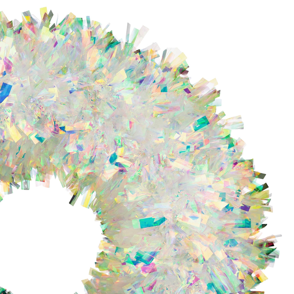 Tinsel Christmas Wreath, Iridescent, 20", by Holiday Time