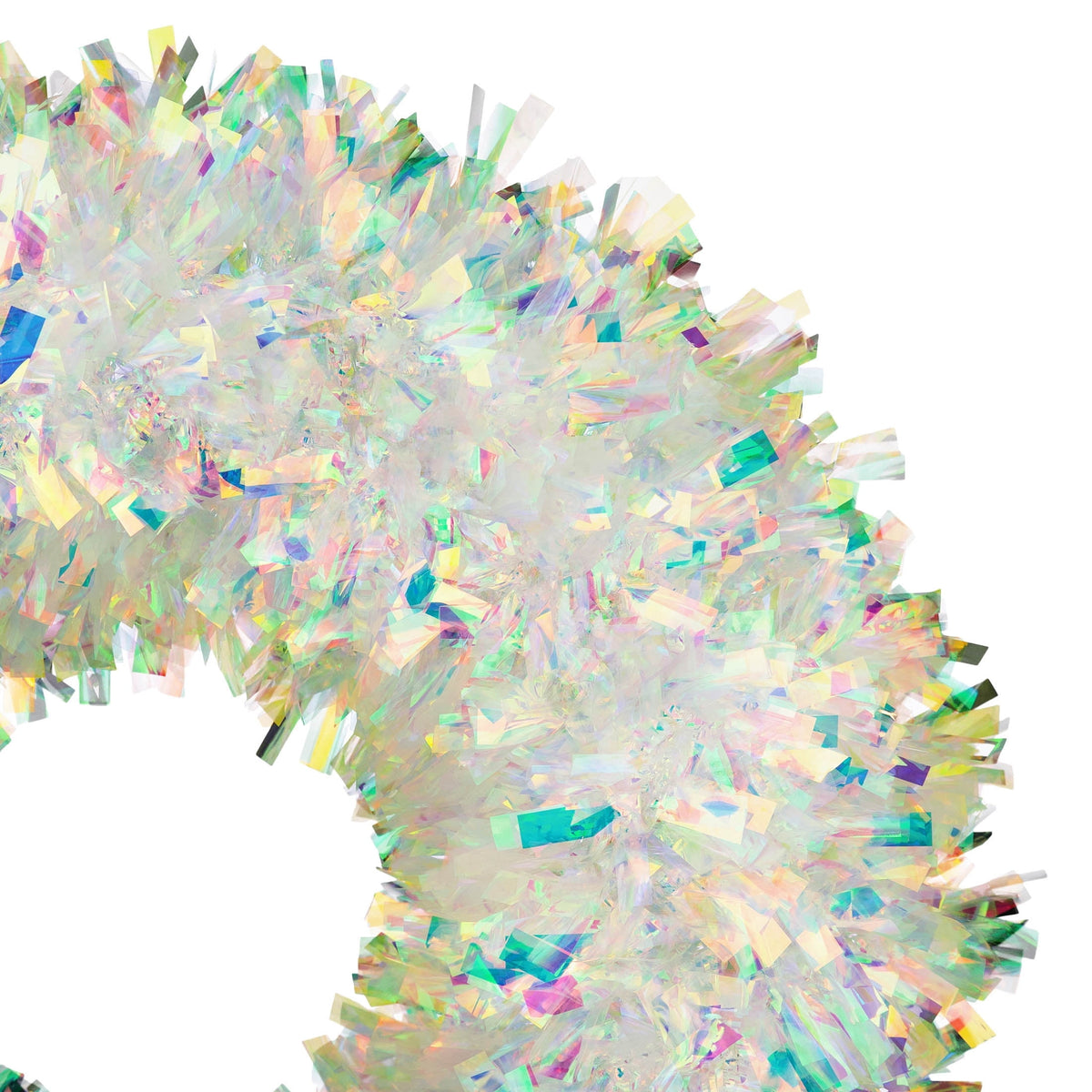 Tinsel Christmas Wreath, Iridescent, 20", by Holiday Time