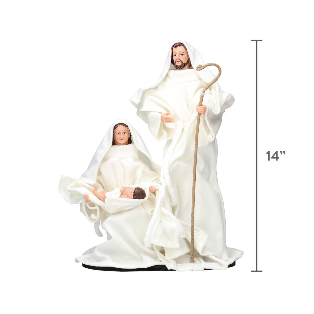 Multicolor Mary, Joseph, and Baby Jesus Christmas Decoration, 14", by Holiday Time