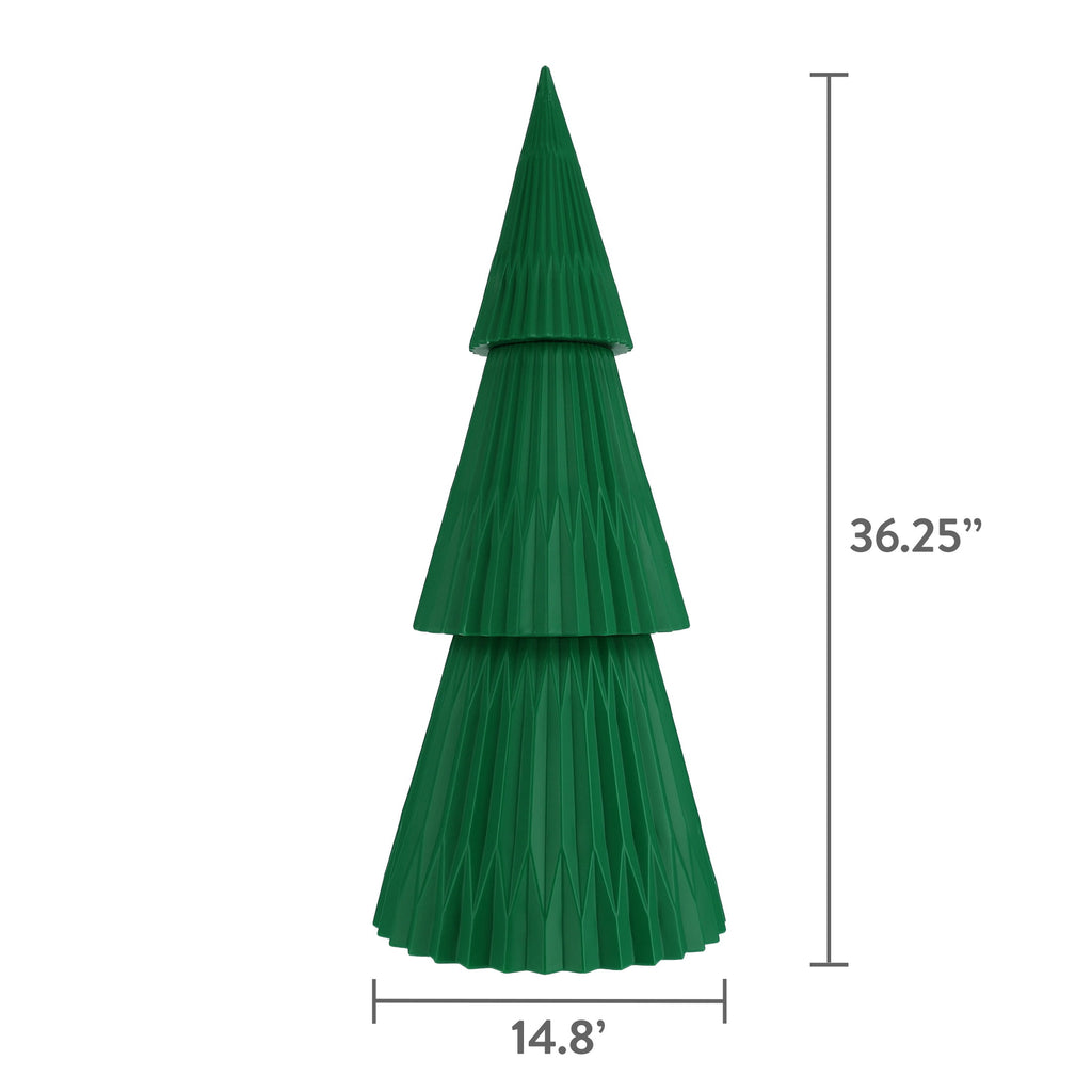 Blow Mold Honeycomb-Style Tree Outdoor Christmas Decoration, Green, 3', by Holiday Time