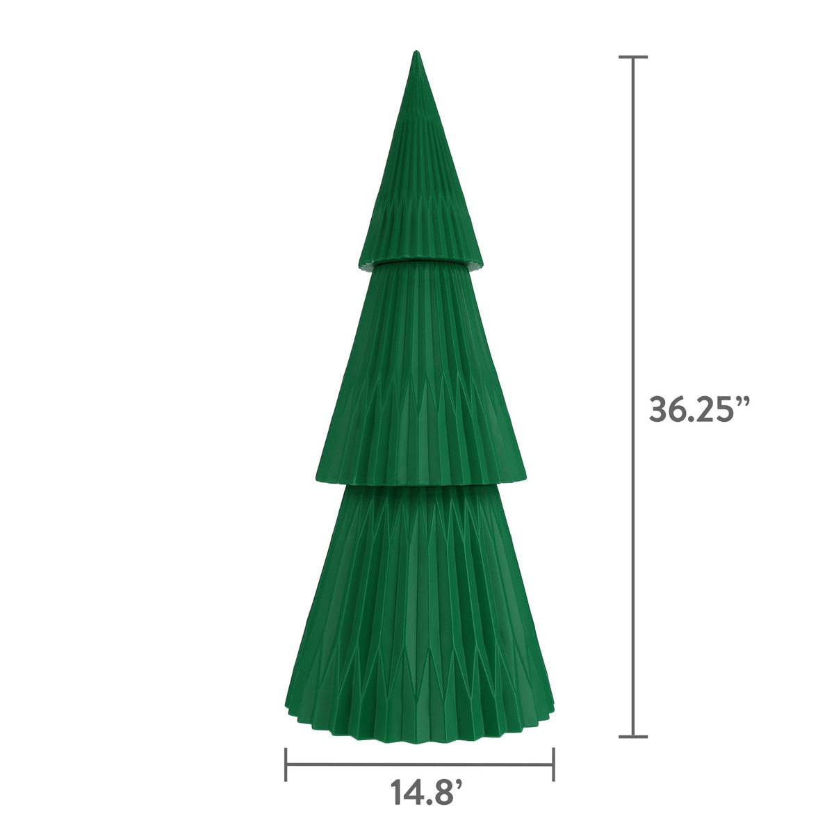Blow Mold Honeycomb-Style Tree Outdoor Christmas Decoration, Green, 3', by Holiday Time