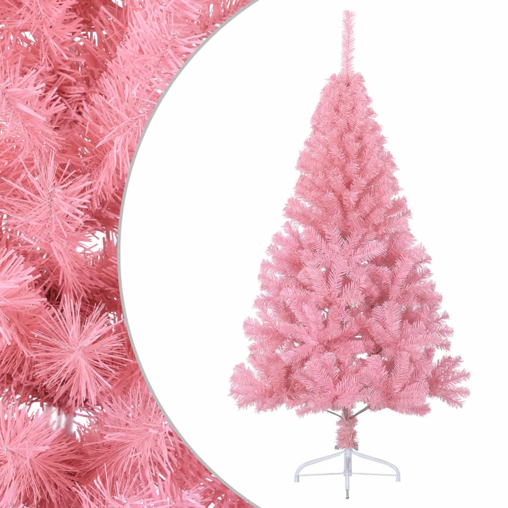 vidaXL Christmas Tree Decoration Artificial Half-Circle Tree with Stand PVC