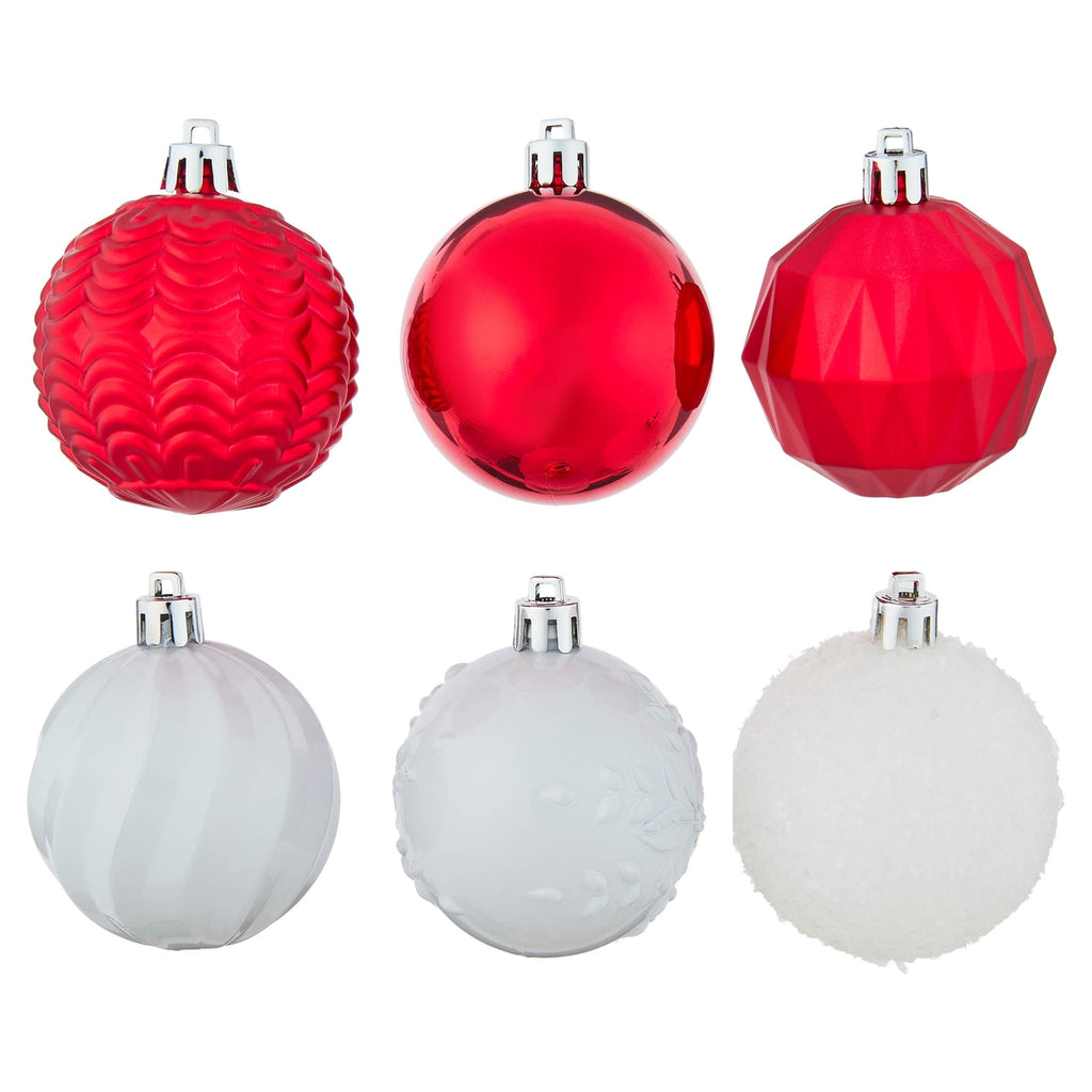 24-Count Red/Green/Gold Ball Shatterproof Christmas Ornaments, 2.8", by Holiday Time