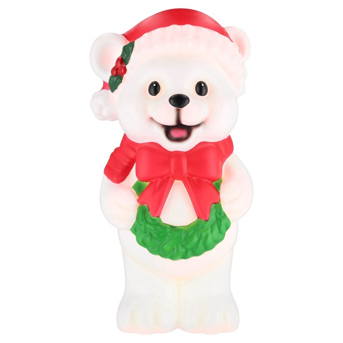Lighted Blow Mold Polar Bear Christmas Decoration, Multicolor, 24", by Holiday Time