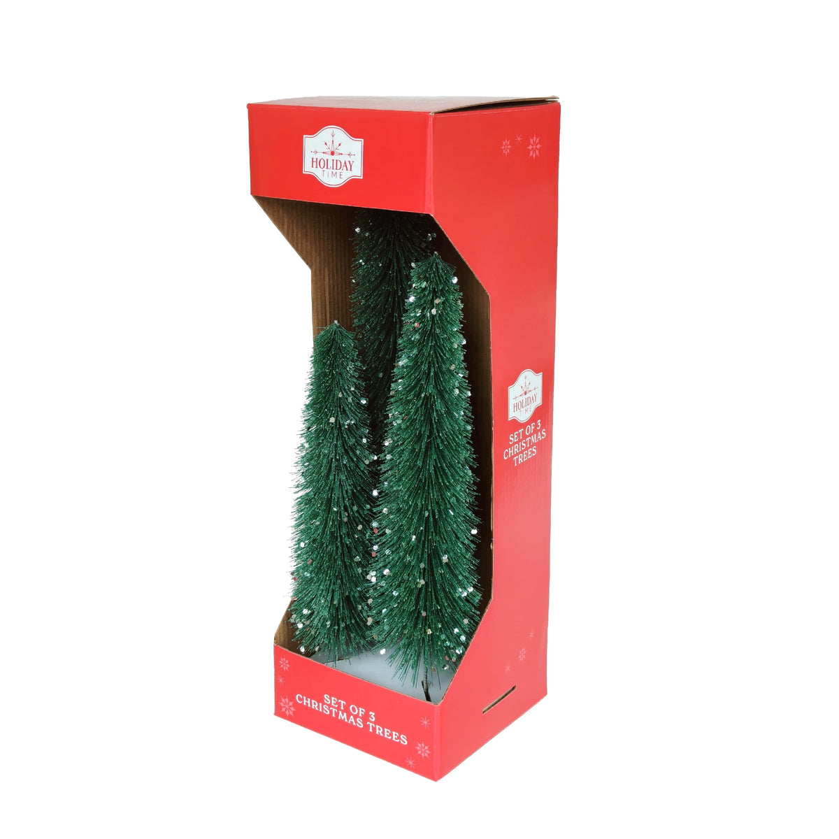 3-Piece Christmas Village Tree Set, Green, by Holiday Time