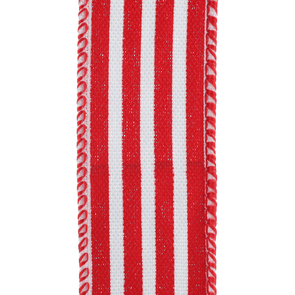 Red and White Striped Mini Christmas Ribbon, 1" x 12', by Holiday Time