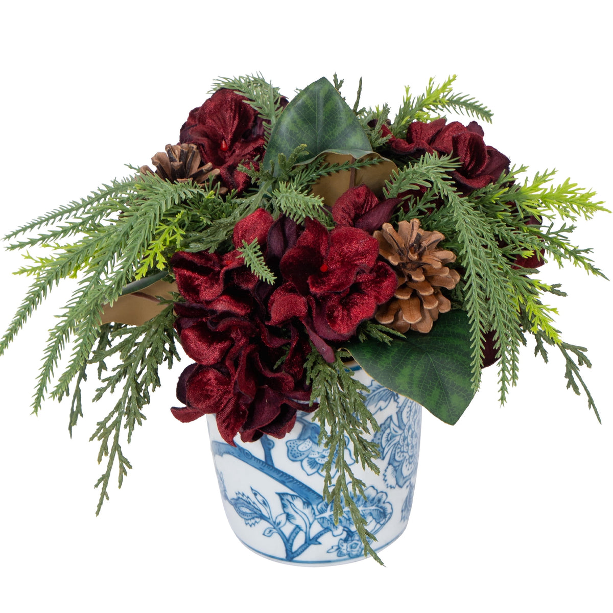 My Texas House Christmas Arrangement in Ceramic Pot, Multicolor, 11"