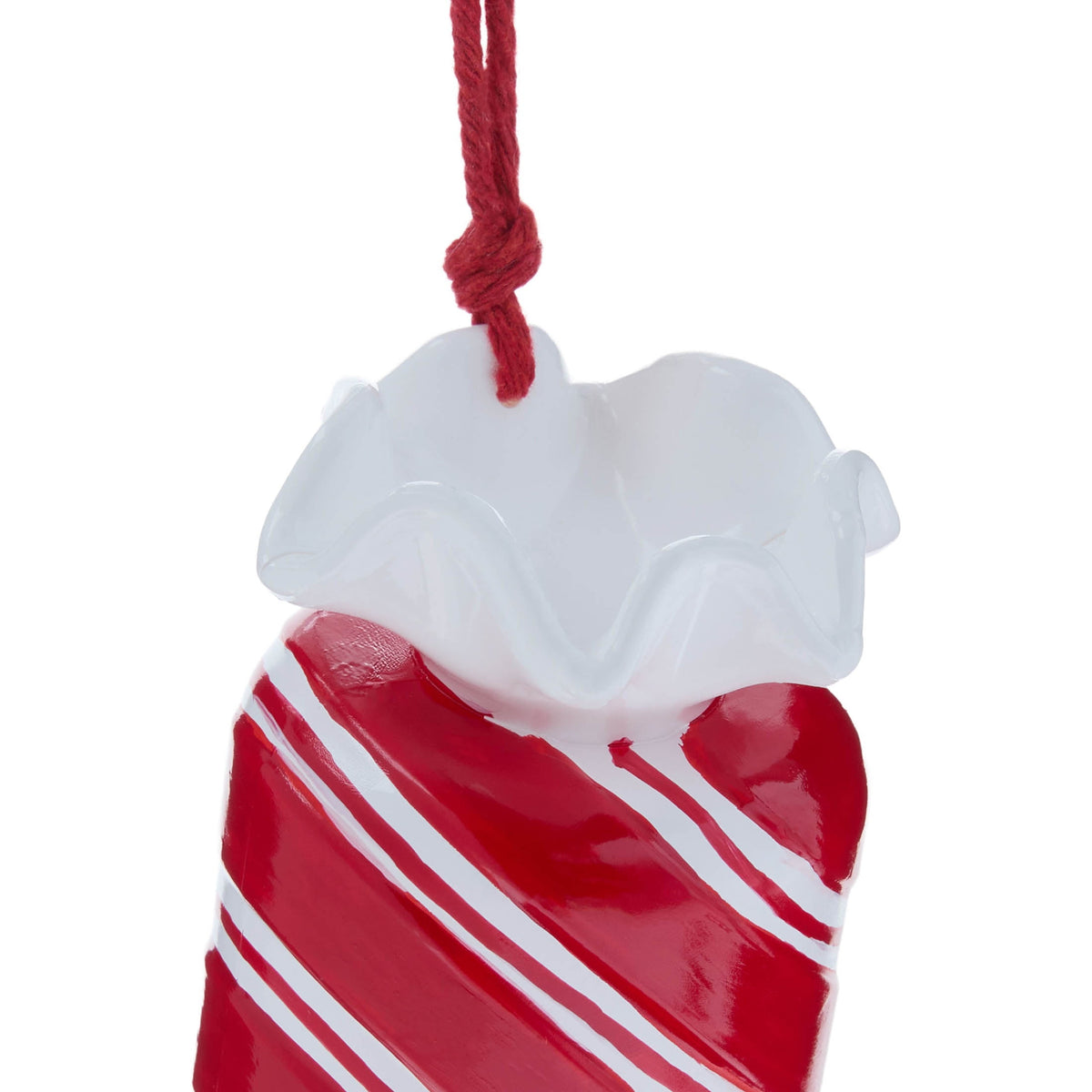 Red and White Stripe Candy Christmas Ornament, 4.8", by Holiday Time