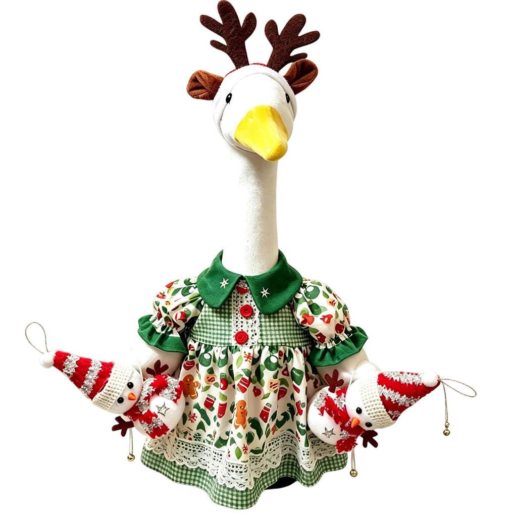 Lzobxe Porch Goose Clothes, Casual Style Lawn Yard Garden Decor for 23" High Cement or Plastic Geese, Goose Costume for All Season and Occasiona
