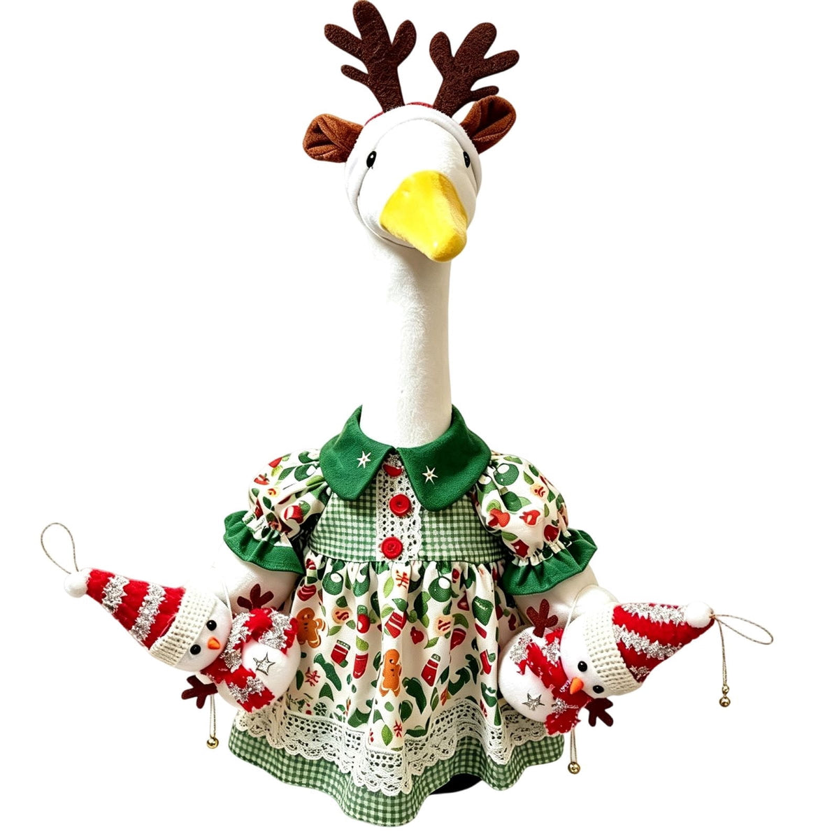 Lzobxe Porch Goose Clothes, Casual Style Lawn Yard Garden Decor for 23" High Cement or Plastic Geese, Goose Costume for All Season and Occasiona