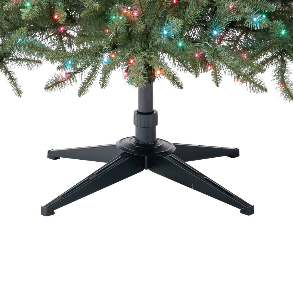 7.5' Pre-Lit Milford Pine Green Artificial Christmas Tree with LumaDazzle Color-Changing Twinkle LED Lights, Quick Set, and Stand, by Holiday Time