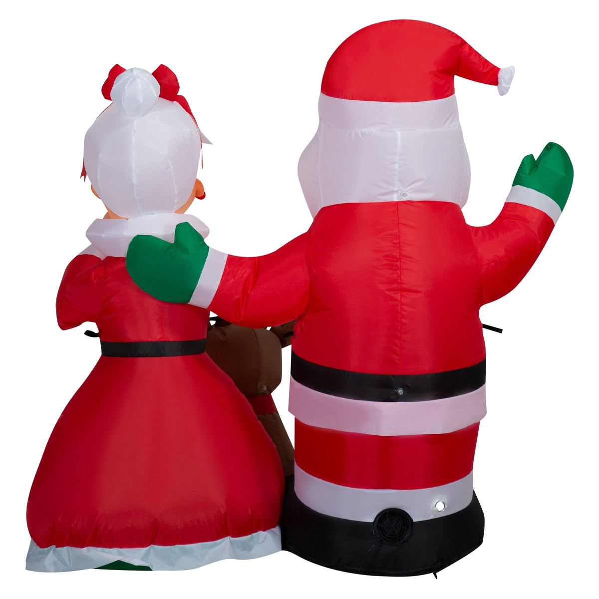 Multicolor Santa and Mrs. Claus Scene Christmas Airblown Yard Inflatable, 4', by Holiday Time