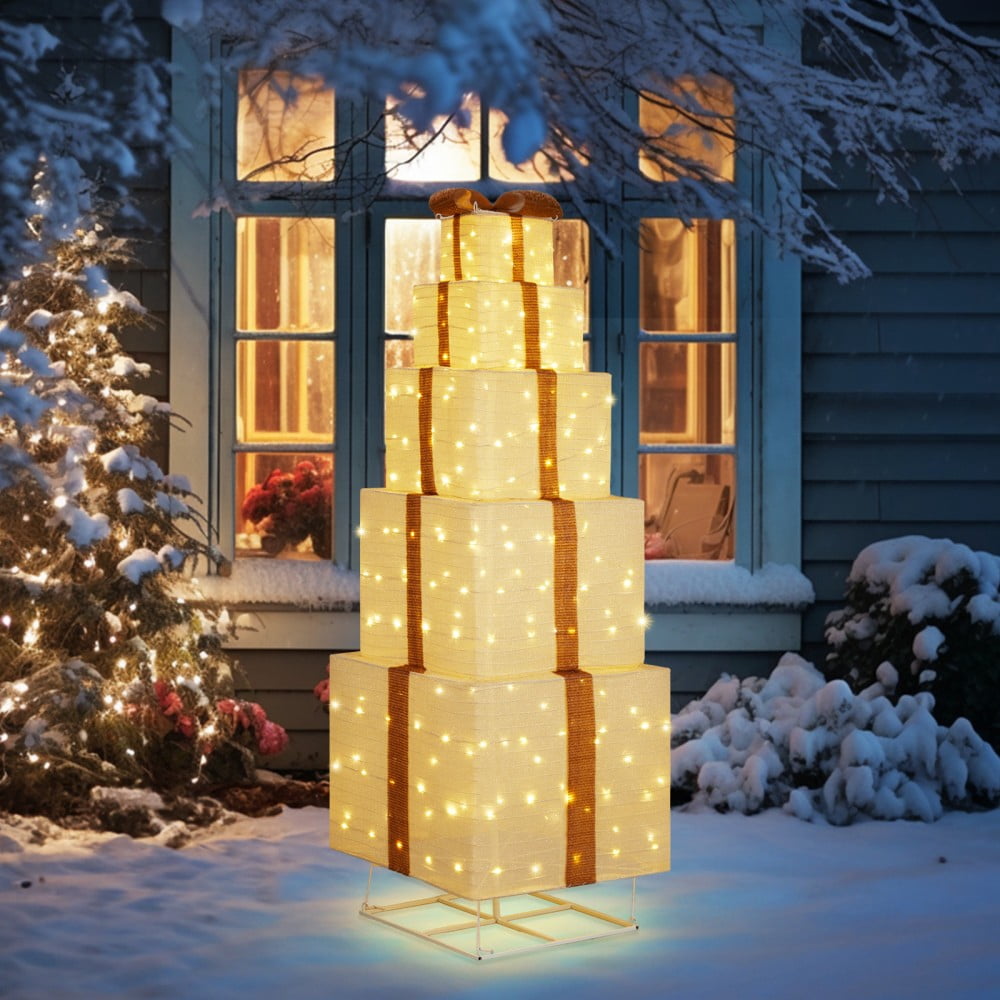 JOY Letter Sign Decoration - Lighted Home Scene Yard Sign Decor with Warm White Light - Indoor Outdoor Christmas Display for Lawn Garden - 47.2in Tall
