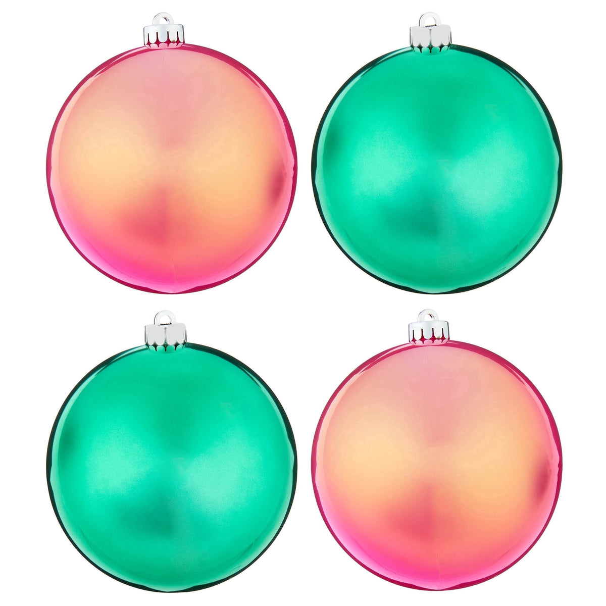 4-Count Champagne and Cream Ball Shatterproof Christmas Ornaments, 6", by Holiday Time