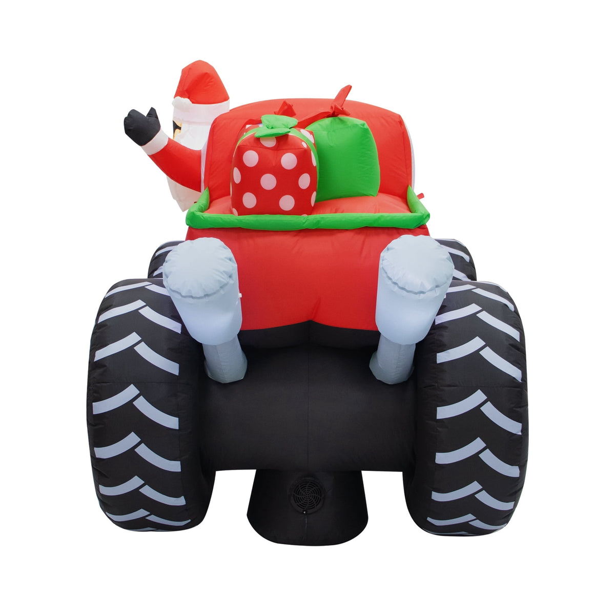 Multicolor Santa Monster Truck Sleigh Christmas Yard Inflatable, 6', by Holiday Time