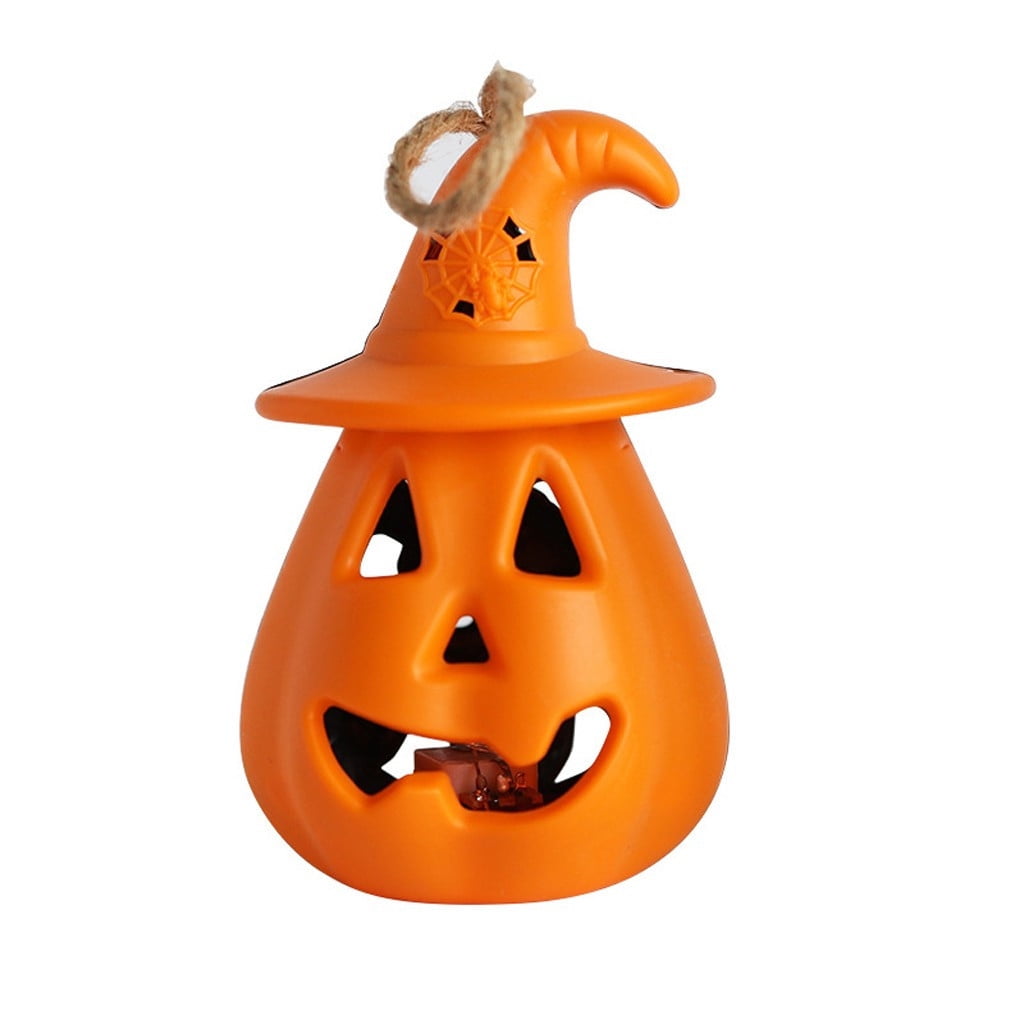 Mini LED Jack O Lantern - Battery Operated Halloween Decor with Flickering Light - 3.1 Inch Plastic Pumpkin for Porch, Pathway & Party Scary Display