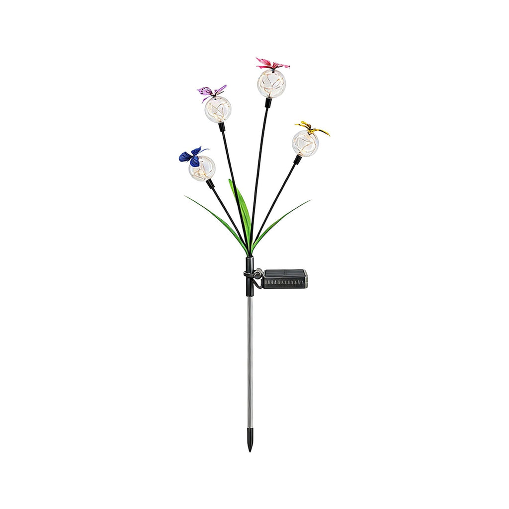 Solar Outdoor Butterfly Ball Swaying Lights - Waterproof Garden Yard Landscape Decor, Automatic Dusk to Dawn, Easy Install, Pathway and Patio Lighting Multicolor