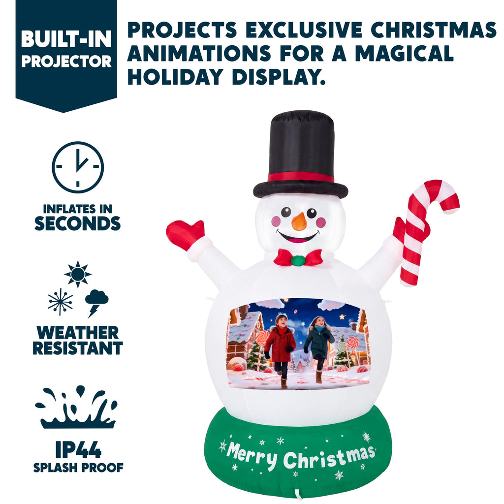 Joyfy 6 FT Christmas Inflatables Snowman Outdoor Decorations,Snowman Christmas Blow Ups Yard Christmas with Built-in LEDs for Holiday Party Garden Lawn Decor