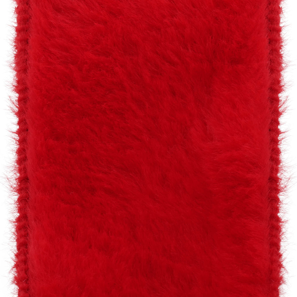 Red Faux Fur Christmas Ribbon, 2.5" x 21', by Holiday Time