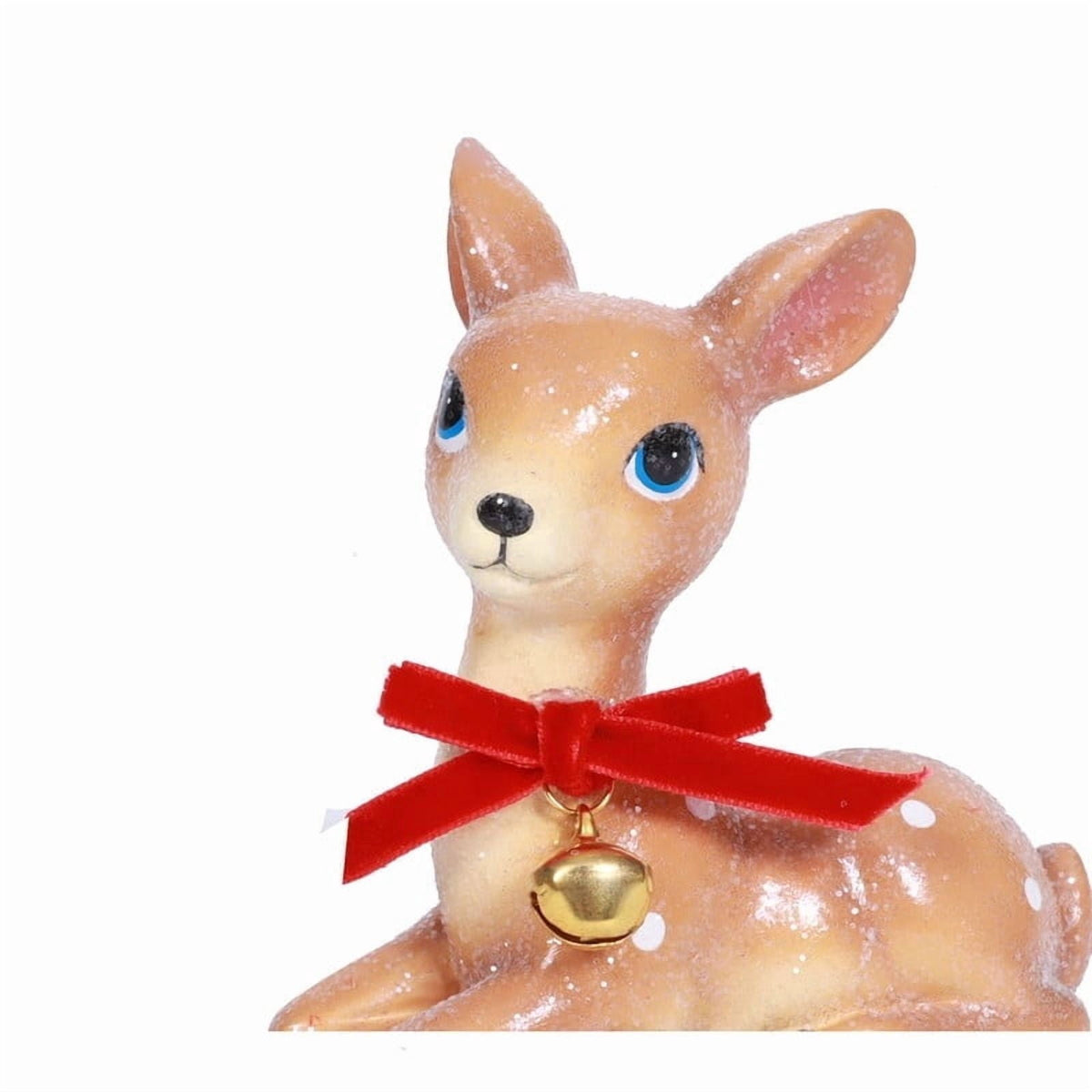 Sitting Deer with Bells Christmas Decoration, Multicolor, 4.3", by Holiday Time