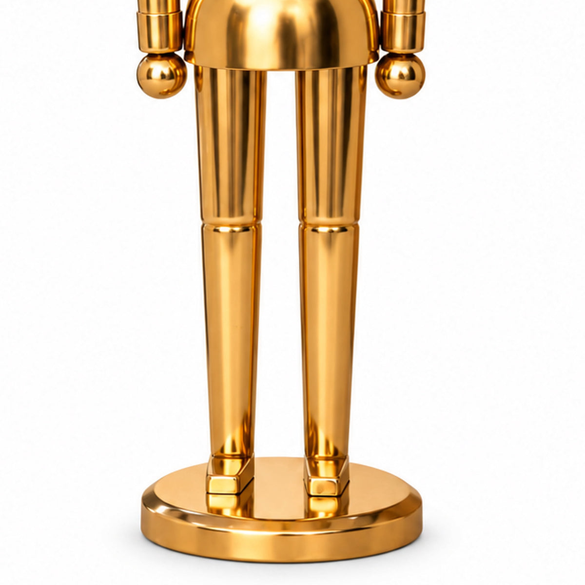 My Texas House Metal Christmas Decorative Nutcracker, Gold, 24"