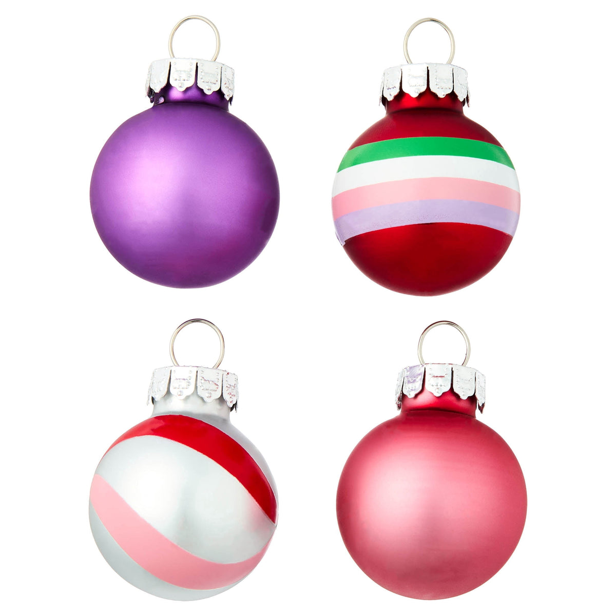 16-Count Multicolor Mini Glass Christmas Ornaments, 1", by Holiday Time