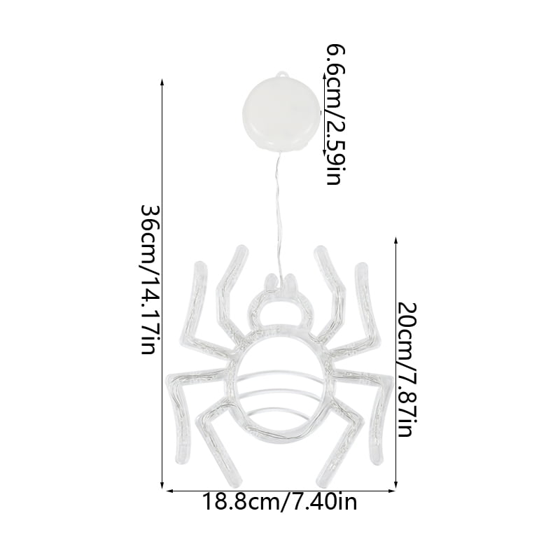 Halloween Window Lights Home Indoor LED Pumpkin Spider Ghost LED Sucker Lamp 2024 Halloween Party Hanging Decoration Kids Favors