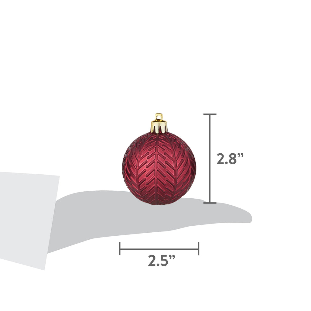 24-Count Red/Green/Gold Ball Shatterproof Christmas Ornaments, 2.8", by Holiday Time