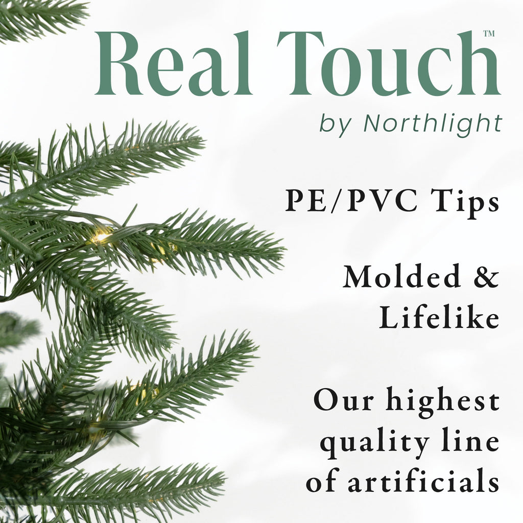 6.5' Pre-Lit Layered Noble Fir Artificial Christmas Tree - Warm Clear LED Lights