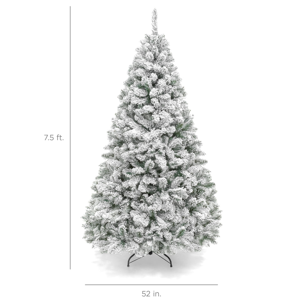 Fenbeli 6ft Artificial Christmas Tree with Metal Base, Indoor Outdoor Green