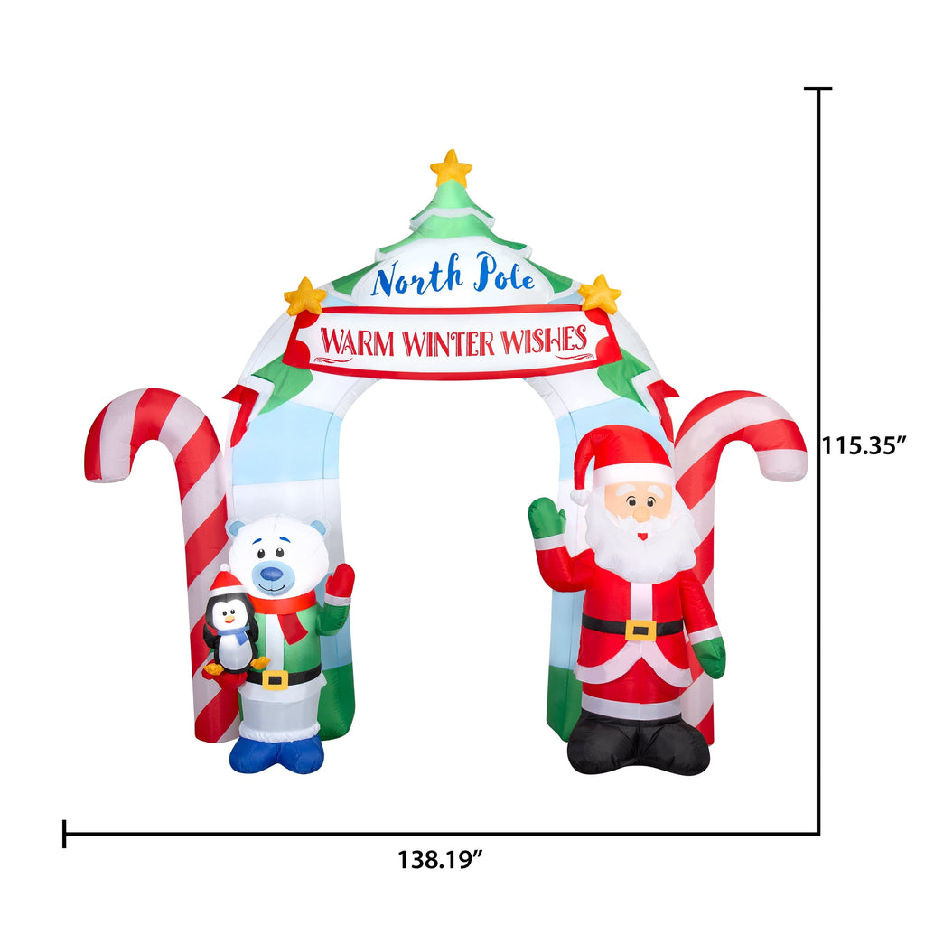 Multicolor Igloo Archway Christmas Airblown Yard Inflatable, 11.5', by Holiday Time