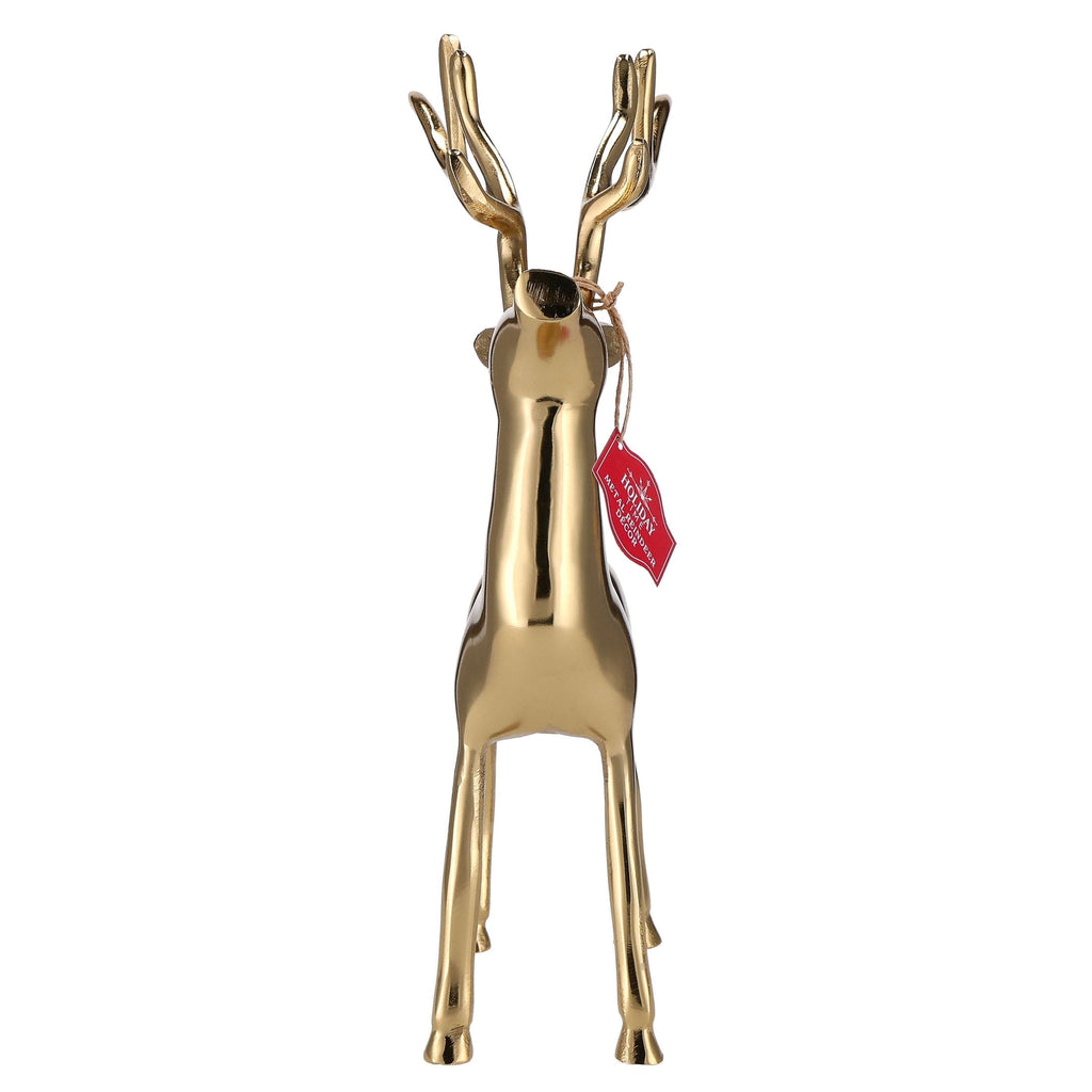 Aluminum Standing Reindeer Christmas Decoration, Gold, 16", by Holiday Time