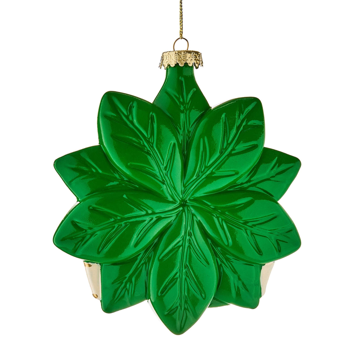 Red and Green Poinsettia Christmas Ornament, 5.5", by Holiday Time